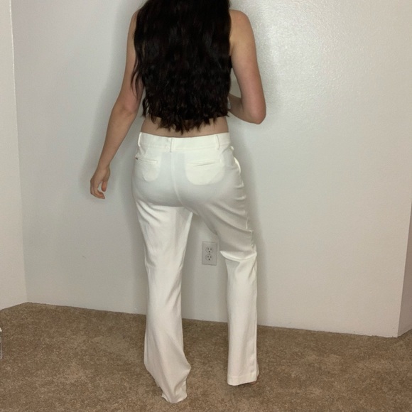 White stretch work pants - Picture 5 of 6